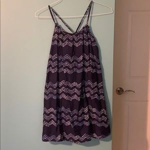 Blue chevron dress